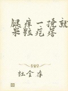 腿痒一挠就起小米粒疙瘩封面