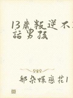 13岁叛逆不听话男孩