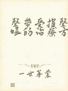 声带受损声音嘶哑的治疗方法