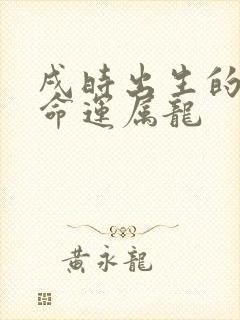 戌时出生的男孩命运属龙