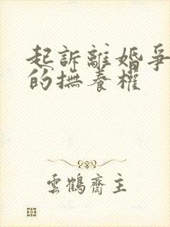 起诉离婚争取娃的抚养权