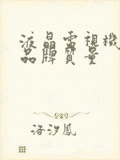 液晶电视机什么品牌质量