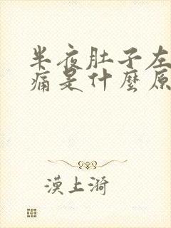 半夜肚子左侧疼痛是什么原因