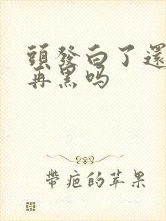 头发白了还可以再黑吗