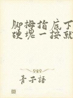 脚拇指底下有个硬块一按就疼封面