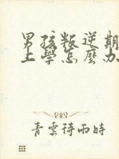 男孩叛逆期不想上学怎么办