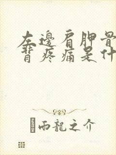 左边肩胛骨处后背疼痛是什么原因封面