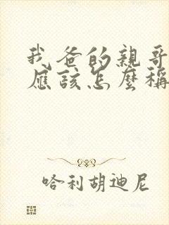 我爸的亲哥哥我应该怎么称呼封面