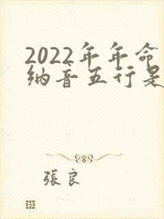 2022年年命纳音五行是什么年
