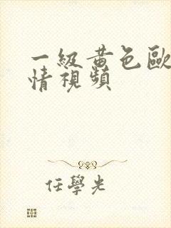 一级黄色欧美激情视频
