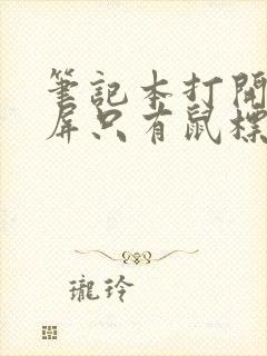 笔记本打开后黑屏只有鼠标怎么回事