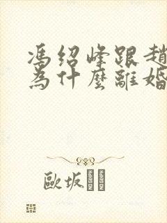 冯绍峰跟赵丽颖为什么离婚