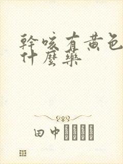 干咳有黄色痰吃什么药封面