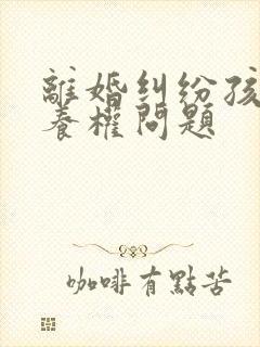 离婚纠纷孩子抚养权问题