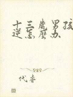 十三岁男孩的叛逆怎么办