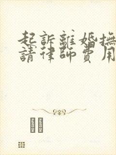 起诉离婚抚养权请律师费用在多少封面