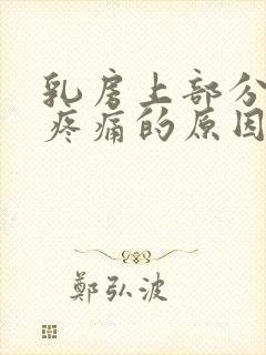 乳房上部分按压疼痛的原因