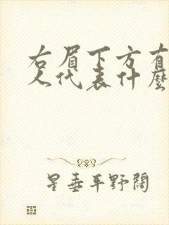 右眉下方有痣女人代表什么封面