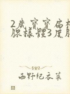 2岁宝宝扁桃体腺样体3度肥大