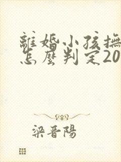 离婚小孩抚养权怎么判定2022