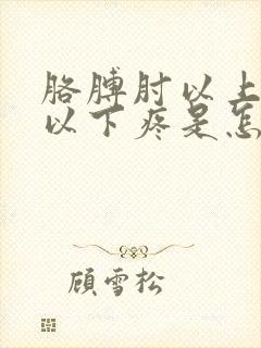 胳膊肘以上肩膀以下疼是怎么回事