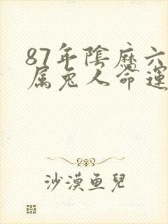 87年阴历六月属兔人命运