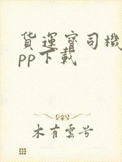 货运宝司机版app下载