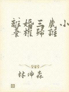 离婚三岁小孩抚养权归谁