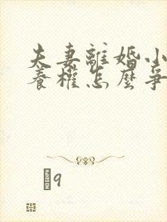 夫妻离婚小孩抚养权怎么争取