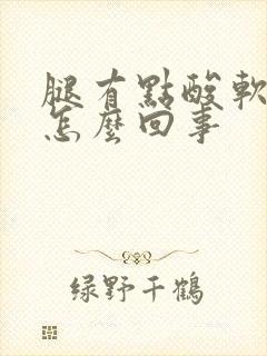 腿有点酸软无力怎么回事