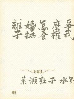 离婚怎么争夺孩子抚养权我是女方