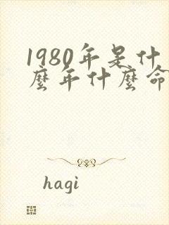 1980年是什么年什么命什么属性