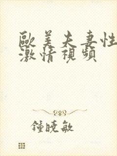 欧美夫妻性生活激情视频