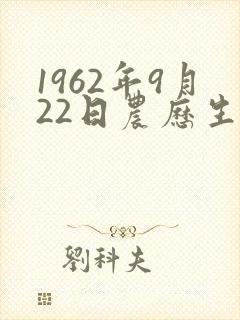1962年9月22日农历生人命运