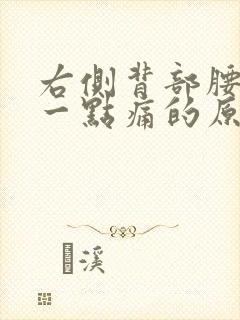 右侧背部腰上面一点痛的原因