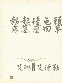 勃起后龟头有点疼怎么回事封面