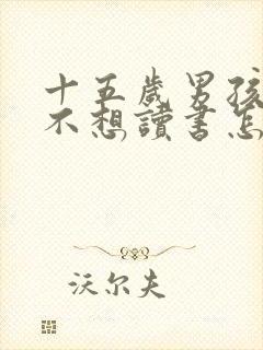 十五岁男孩叛逆不想读书怎么办