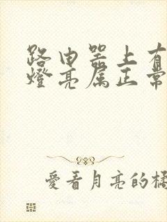 路由器上有几个灯亮属正常