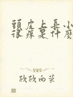 头皮上长小疙瘩很痒是什么原因