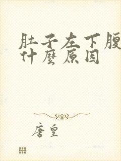 肚子左下腹痛是什么原因