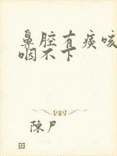 鼻腔有痰咳不出咽不下