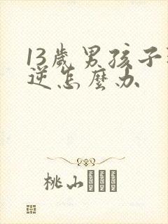 13岁男孩子叛逆怎么办