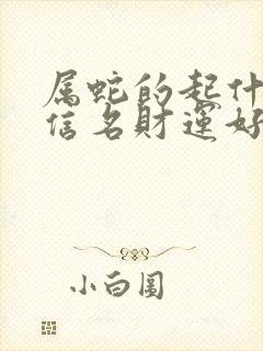 属蛇的起什么微信名财运好