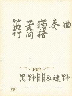 笛子独奏曲姑苏行简谱