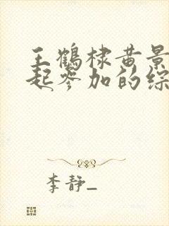 王鹤棣黄景瑜一起参加的综艺封面