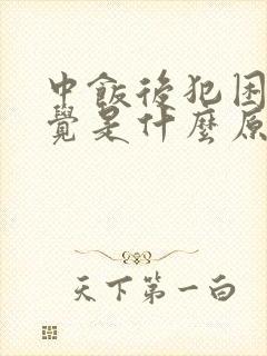 中饭后犯困想睡觉是什么原因引起的封面