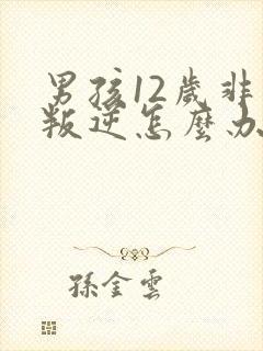 男孩12岁非常叛逆怎么办