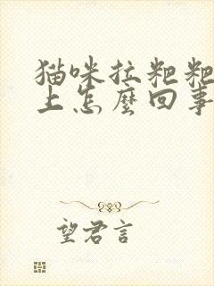 猫咪拉粑粑在床上怎么回事