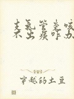 支气管炎咳嗽咳不出痰咋办