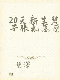 20天新生儿肚子胀气怎么办快速排气封面